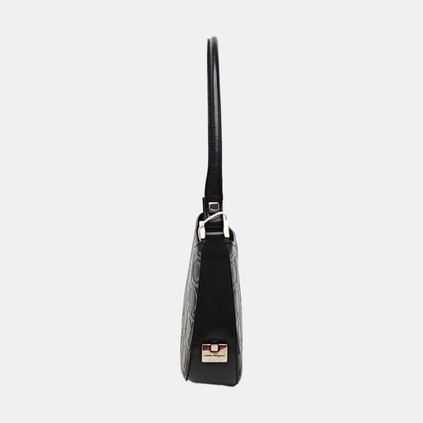 Calfskin Top Handle Bag Black