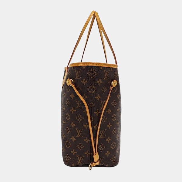 NEVERFULL MM Monogram Coated Canvas Brown