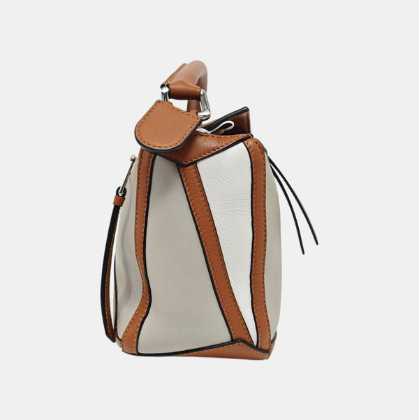 Puzzle Small Calfskin White