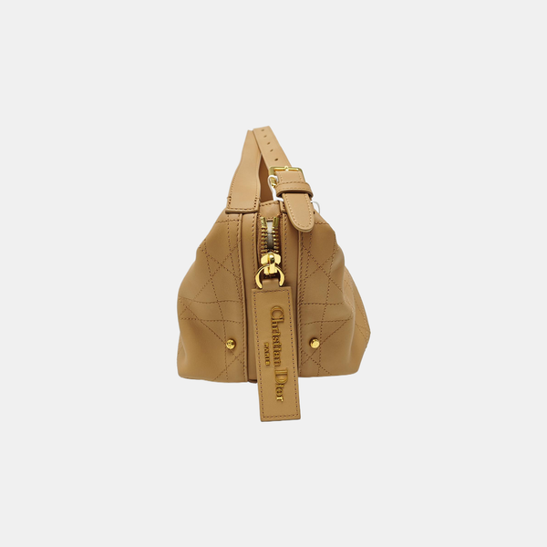 D-Journey Medium Cannage Calfskin Brown