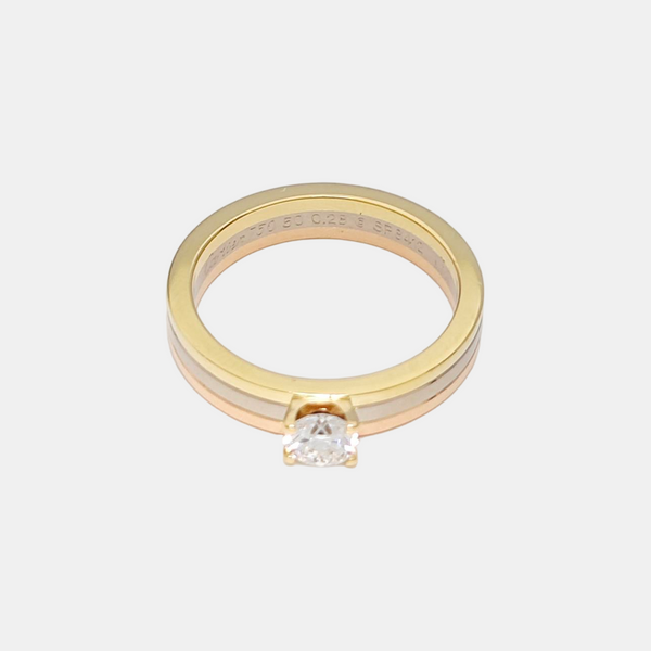 VENDÔME LOUIS CARTIER 18k White Gold Multicolor Ring EU 50
