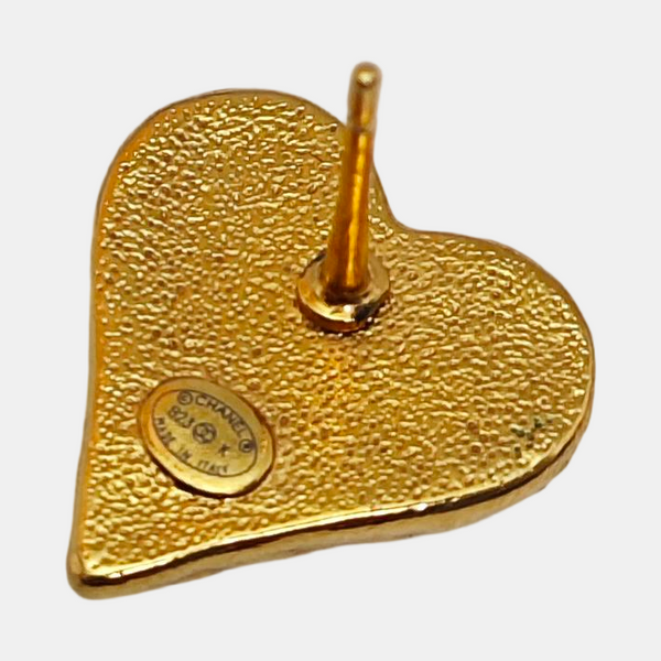 Pendientes de metal dorado
