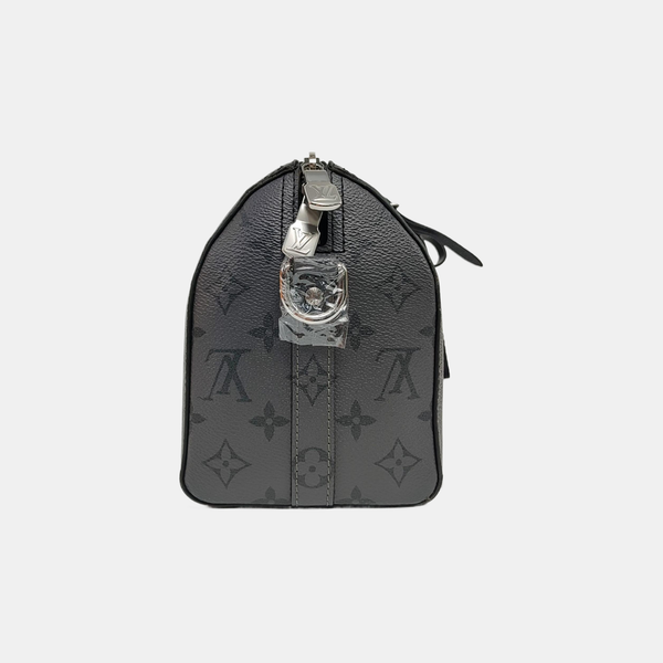KEEPALL Monogram Coated Canvas Black