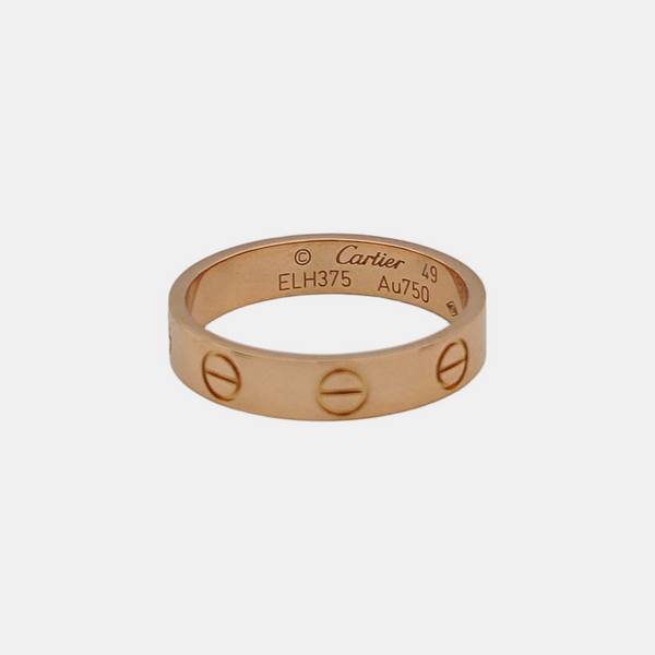 LOVE 18k Rose Gold Ring EU 49
