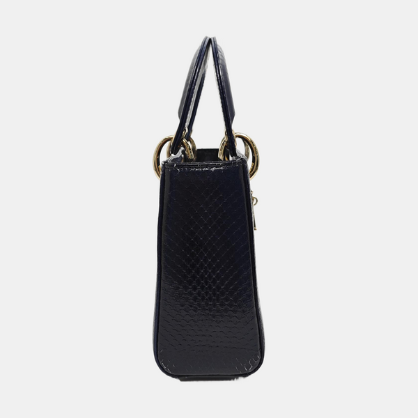 Lady Dior Mini Python Blue