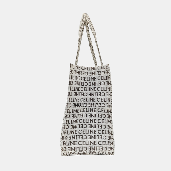 Fabric Top Handle Bag Large Beige