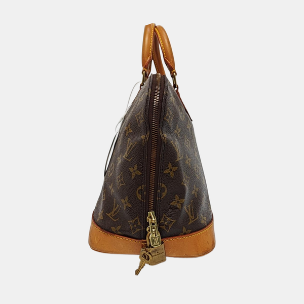 ALMA PM Monogram Coated Canvas Brown