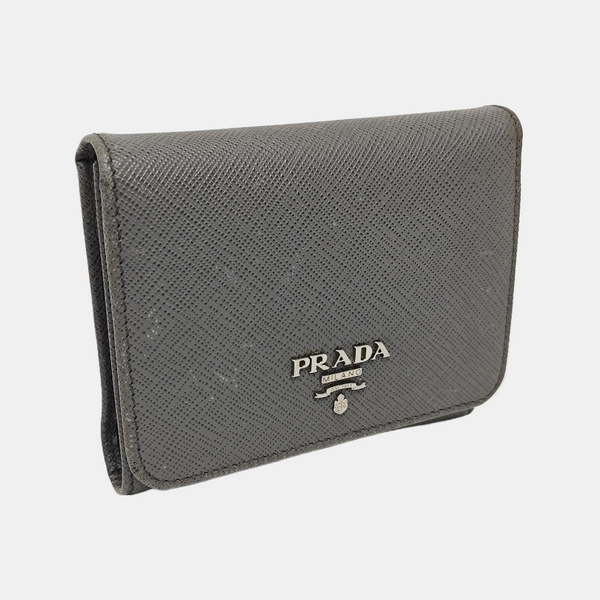 Saffiano Calfskin Wallet Gray