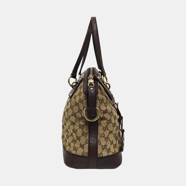 Monogram Canvas Tote Bag Brown