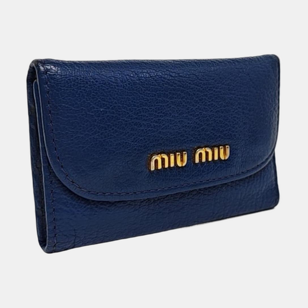Calfskin Key Pouch Blue