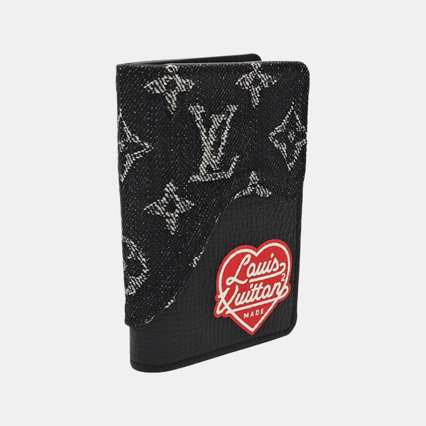 Monogram Calfskin Card Holder Black