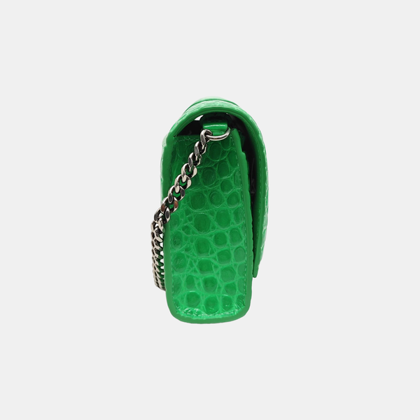 Authenticated pre-owned Hourglass Calfskin Green - Shoulder Bag at Looply