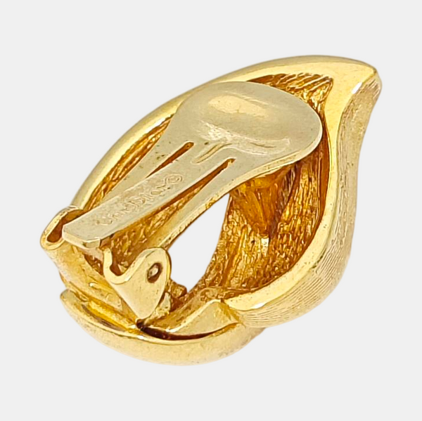 Metal Gold Clip On Earrings