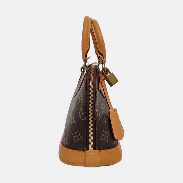ALMA BB Monogram Coated Canvas Brown