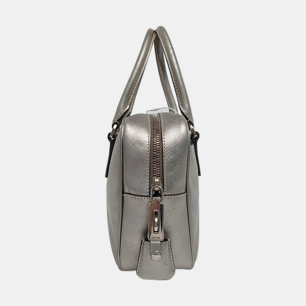 Bauletto Saffiano Saffiano Calfskin Silver