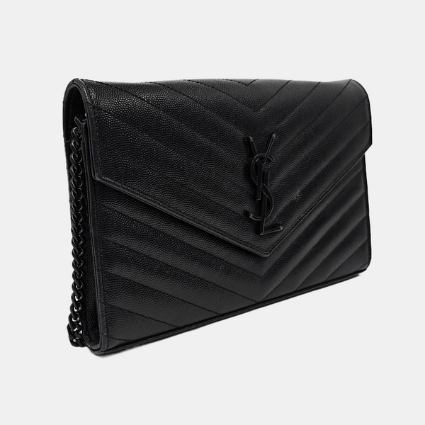 MONOGRAM Medium Chevron Calfskin Black