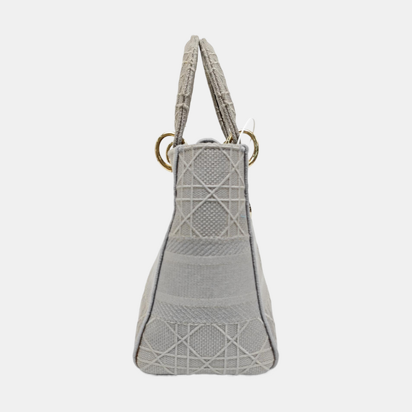 Lady D-Lite Cannage Canvas Gray