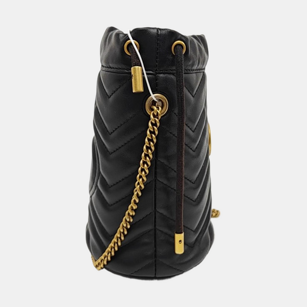 GG Marmont Mini Quilted Calfskin Black