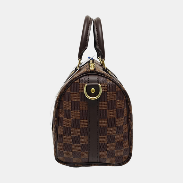 SPEEDY 25 Damier Ebene Coated Canvas Brown