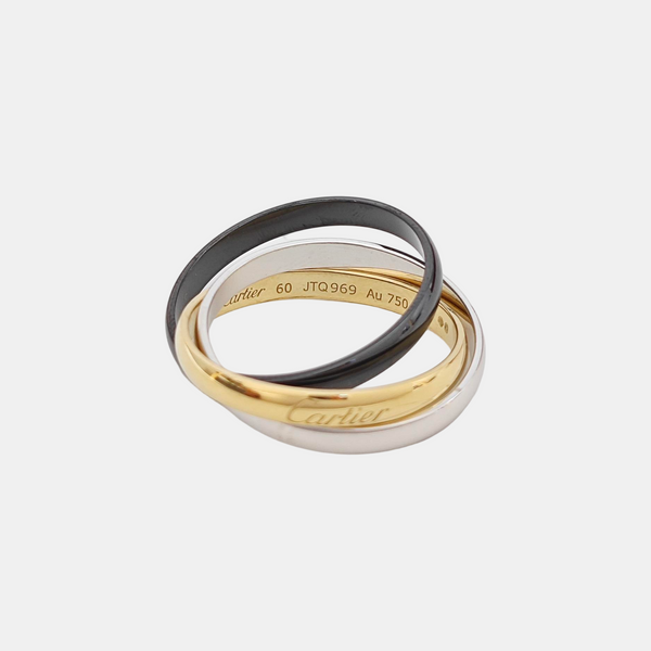 TRINITY 18k White Gold Multicolor Ring EU 60