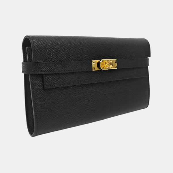 Kelly 20 Epsom Black Wallet