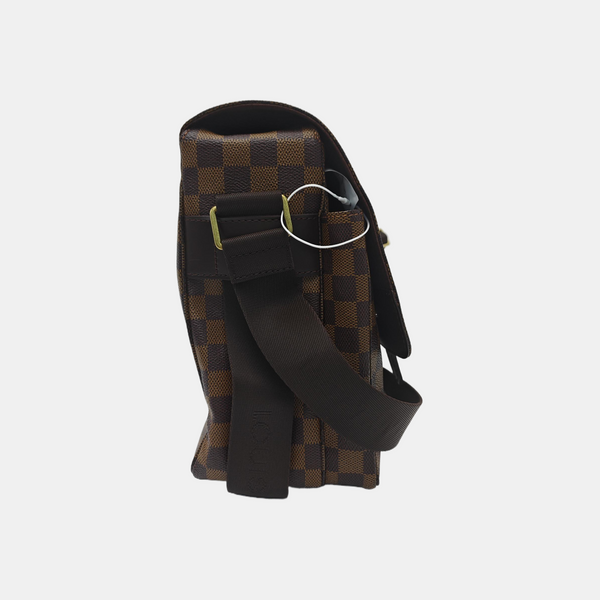 BROADWAY Damier Ebene Coated Canvas Brown
