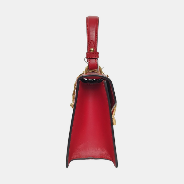 Authenticated pre-owned Sylvie Mini Calfskin Red - Shoulder Bag at Looply