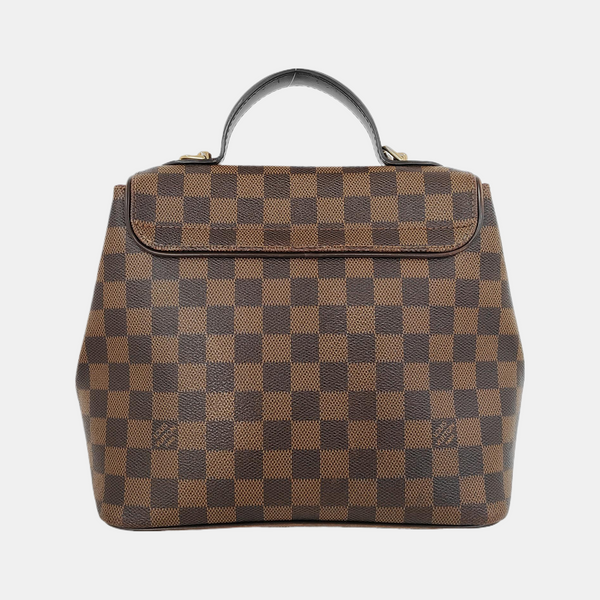 BERGAMO Damier Ebene Coated Canvas Brown