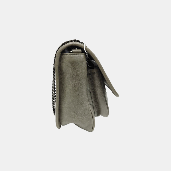 NIKI Small Chevron Calfskin Green