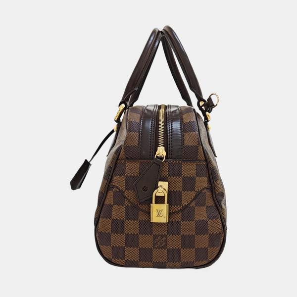 DUOMO Damier Ebene Coated Canvas Brown