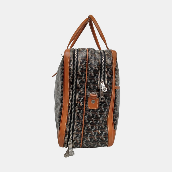 Authenticated pre-owned Ambassade Coated Canvas Black - Top Handle Bag at Looply