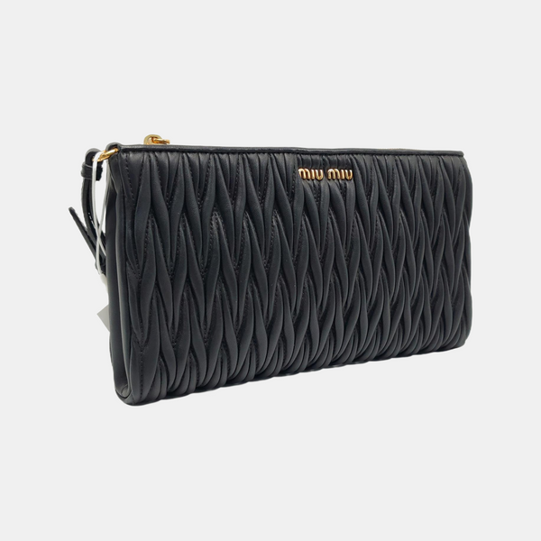 Matelassé Quilted Lambskin Black