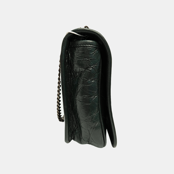 NIKI Mini Chevron Calfskin Green