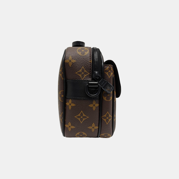 S LOCK Monogram Coated Canvas Brown