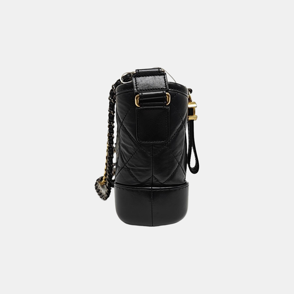GABRIELLE Small Quilted Calfskin Black