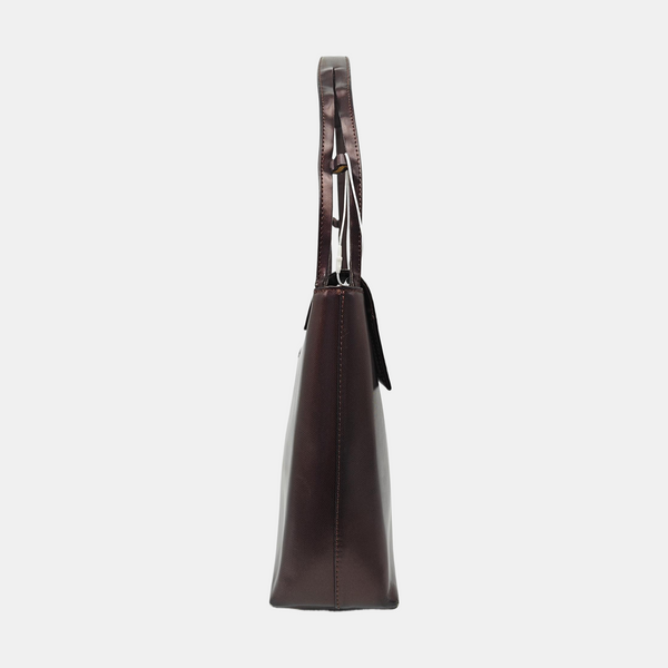 Calfskin Top Handle Bag Brown