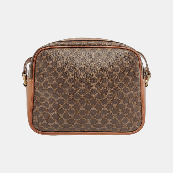Authenticated pre-owned MACADAM BLASON TRIOMPHE Coated Canvas Brown - Shoulder Bag at Looply