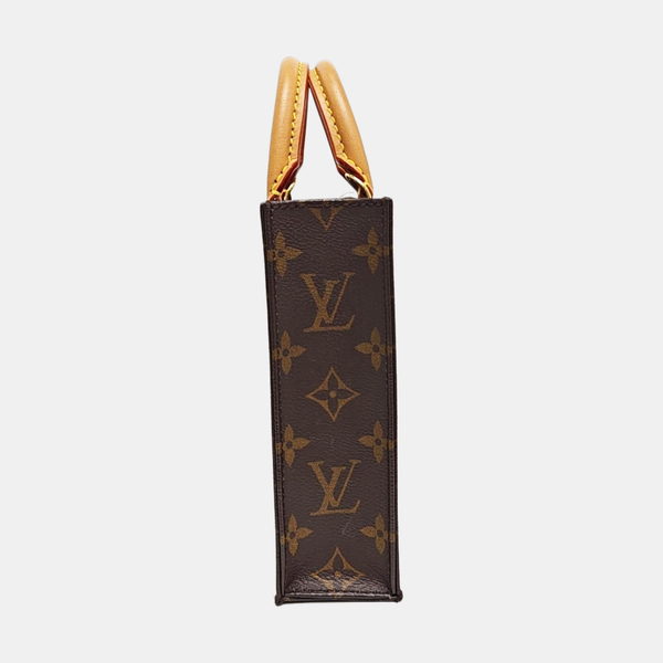 SAC PLAT Mini Monogram Coated Canvas Brown