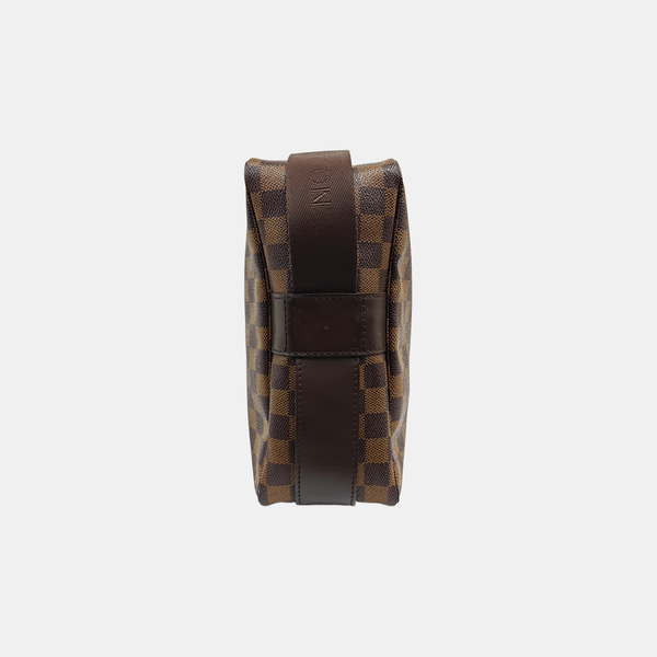 NAVIGLIO MM Damier Ebene Coated Canvas Brown