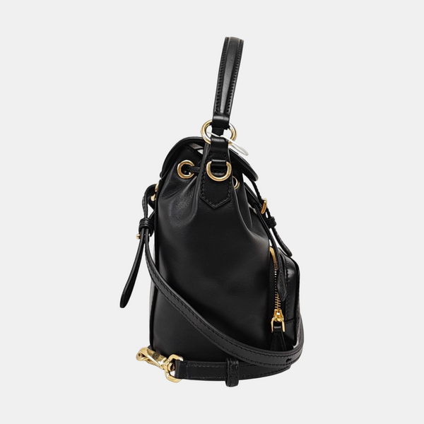 Calfskin Backpack Mini Black