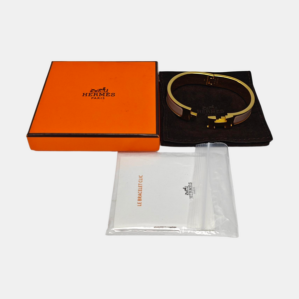 Clic H Metal Gold Bangle