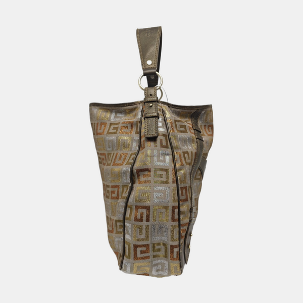 Fabric Top Handle Bag Multicolor