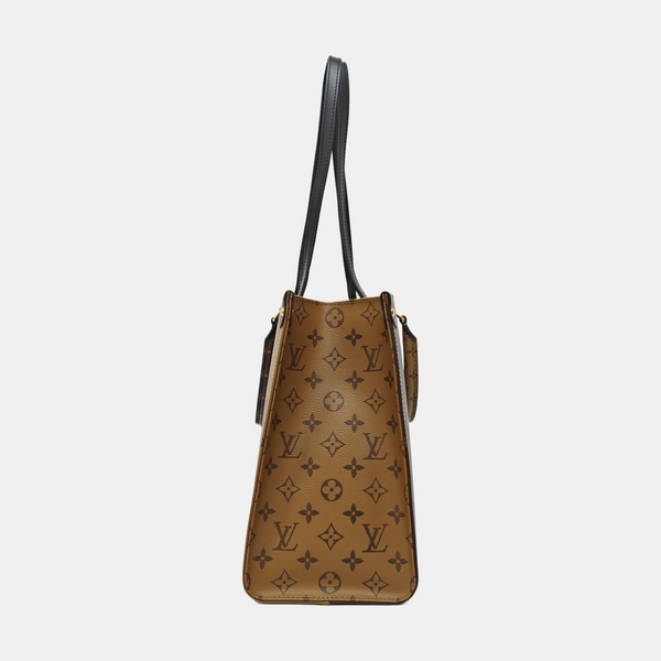 ONTHEGO MM Monogram Coated Canvas Brown