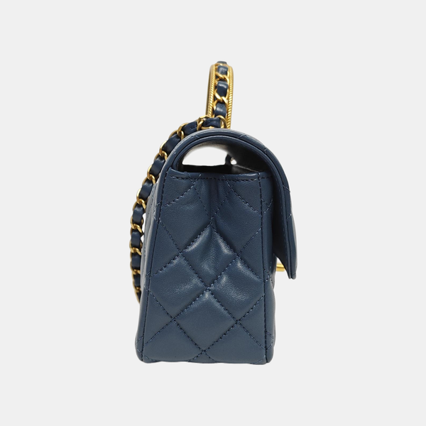 CLASSIC FLAP Mini Quilted Lambskin Blue