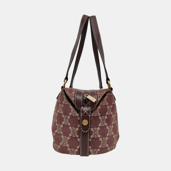 Canvas Top Handle Bag Purple