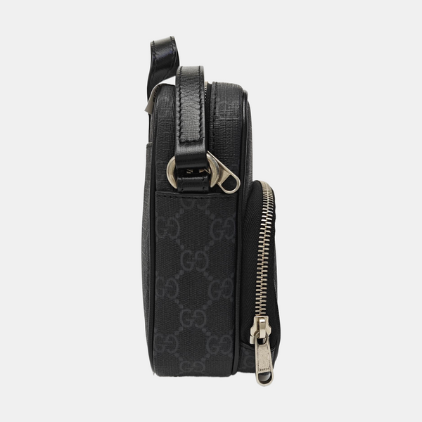 Coated Canvas Shoulder Bag Mini Black