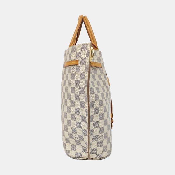GIROLATA GM Damier Azur Coated Canvas White