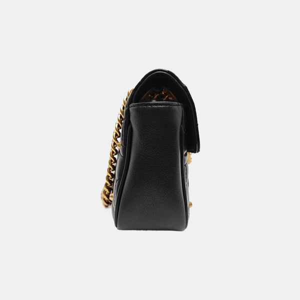 GG Marmont Small Quilted Calfskin Black