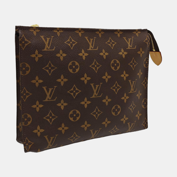TOILET POCKET 26 Monogram Coated Canvas Brown