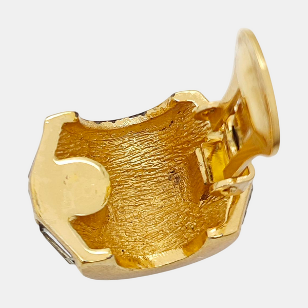 Metal Gold Clip On Earrings